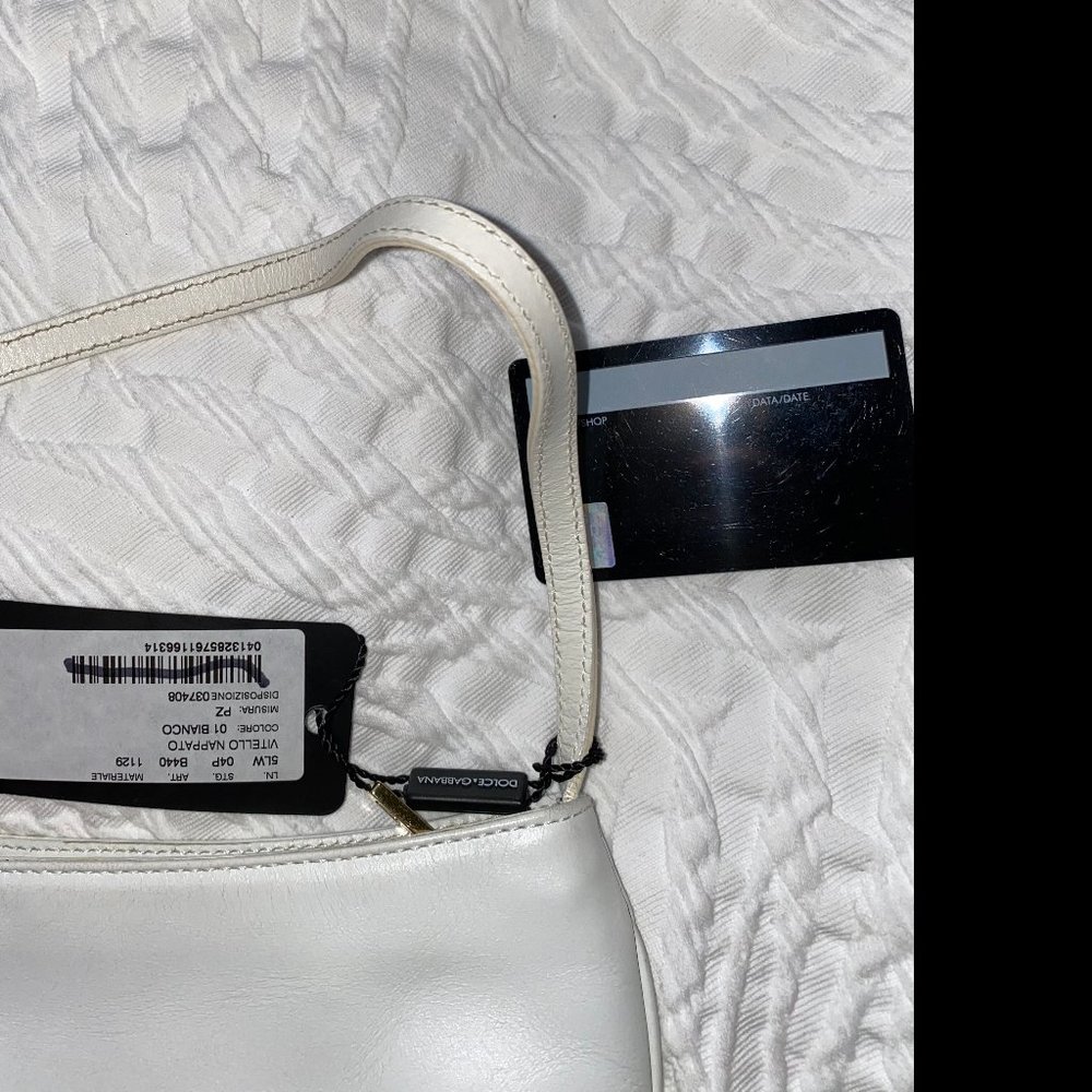 DOLCE & GABBANA white leather mini shoulder bag - Picture 10 of 14